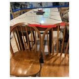 2 Swivel wooden bar chairs