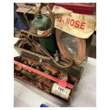 1 MC Acetylene tank and turbo torch kit with tool box + 1 new 12 inch turbo hose and several sizes of tips and soldering iron
