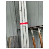 1 concrete bull float with 3 - 6 ft. handles and 3 Concrete cum-a-longs