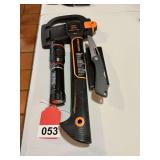 Fiskars Hatchet with case and Gerber Sharkbelly knife and Nebo Slyde flashlight new