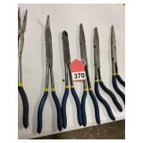 6 pair of assorted Gear wrench long pliers