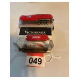 Northwest trails 3 blade pocket knife and Victorinox Mini Champ Multiblade knife new