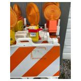 8 Traffic barricades with lights
