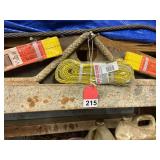 1 - 4 ft. manhole cone bar and 1 barrel bar for 4 ft. manholes, 6 ft. cable choker, with 3 new web chokers still in package