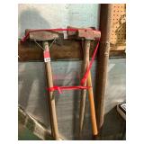 Double bit ax, 2 sledges & a splitting maul