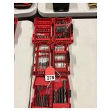 3 new Milwaukee bit sets and 1 used drill bit set