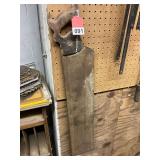 Antique Disston large miter saw with strong back for riding in a jig