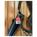 1 Hunter Black double holster - Medium - with cartridge loops, fits revolvers like single six