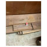 15 short pieces of walnut all heartwood, 1-1/2 inches thick, about 54 board feet with moisture of 9%