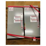 2 Cutler Hammer 30 amp Double throw transfer switches new, 1 Milbank 3R RT enclosure with cover and 5 bottles of pulling lube