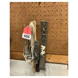4 strikers, 3 wire brushes all new, flat bar