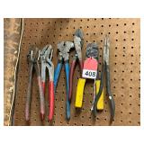 6 assorted pump pliers