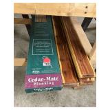 1 full box of cedar planking and 18 separate cedar planking new pieces