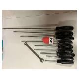Snap On collectors - purchased 1990 screwdriver set, plus a bonus 1 vintage Snap On 7/16 inch wrench