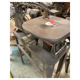 Craftsman 20 inch scroll saw, blades in compartment on saw, Contractor Grade