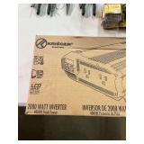 New in the box KRIEGER 2000 watt inverter, clamp to 12 volt battery to get 110V