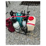 Lot of hand sprayers and 1 SOLO back pack sprayer