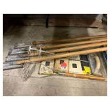 4 swivel sheet rock sanding poles, 1 hand sander and 4 mud pans, 1 spud, 1 electric drill mixer and 5 pkgs of sanding screen