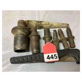 6 Ridgid flare tools 3/4 inch to 2 inch and 2 plastic tubing cutters