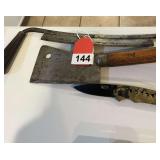Antique O.E. Jennings Draw Knife - 1 Antique Samuel Lee Cleaver Pat. May 25, 1888 by L.F. & C.