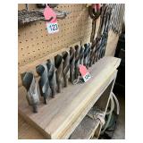 1/4 - 1/2 inch drill bits all great shape with most made by Silver and Deming 1/2 shank