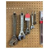12 inch to 4 inch adjustable wrenches - 10 total
