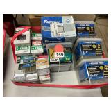 40 pounds of 9x3 and 10x3 and 10x3-1/2 inch wood screws plus several boxes of other screws, all new in boxes of 100