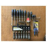 New set of 10 Partsmasters screwdrivers, 1 Klein new cutters and 1 new set of Rock River nut drivers