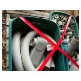 Several totes of Sch. 40 PVC conduit fittings 2 inch down to 1/2 inch, all types