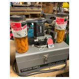 Porter Cable Plate jointer with 4 containers of biscuits, used only one time