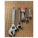 5 - 6 inch thru 15 inch adjustable wrench set