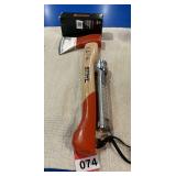 Stihl Woodcutter Camp Ax and a Gerber Center Drive Multitool with pouch and a Joey 3 way flashlight all new