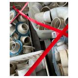 Several totes of S&D PVC fittings, fits SDR35 PVC, all glue fittings