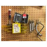 New set of Bondhus ball hex drivers, Craftsman bit set, 3 shorty craftsman box end wrenches and 2 distributor wrenches