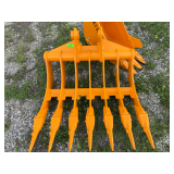CAT305 Excavator Rake with Teeth - [Excavator Attachments]