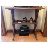 Wooden Side Table with Lower Shelf