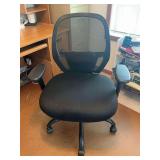Black Mesh Office Task Chair with Adjustable Lumbar Support