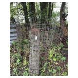 Roll of Woven Wire Fencing and Livestock panels bowed