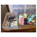 Personal Care and Grooming Items Including Avon Talc and Handheld Mirror