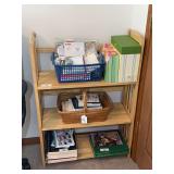 Three-Tier Folding Wooden Shelving Unit