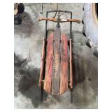 Flying Arrow Wooden Sled with Metal Runners