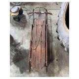 Wooden and Metal Runner Sled