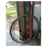 Fence Stretcher Tools with Metal T Post Driver and Wire Coil