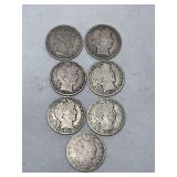 US Barber Silver Half Dollars Various Dates (1900-1913)
