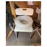 Adjustable Shower Chair with Bemis Elongated Toilet Seat