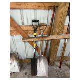Long-Handled Garden and Utility Tools Including True Temper Shovel and Scoop