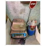 Pet Litter Box and Decorative Stop Sign