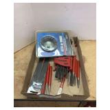 Hand Tool Collection with Knotted Cup Wire Brush and Hex Key Set