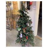 52-Inch Artificial Christmas Tree with Assorted Ornaments
