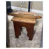 Wooden Weaving Shuttle and Small Wooden Stool